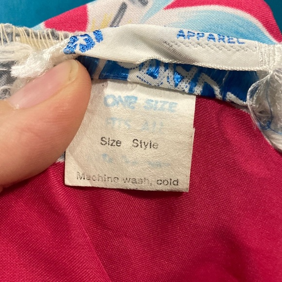 Vintage made for andrade fine resort wear sarong coverup Colorful Floral one siz - Picture 5 of 7